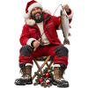 Weihnachtsfischer mit Fang