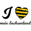 Sachsen Herzstreifen Gelb