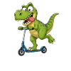T Rex Roller Scooter Lustiger Dinosaurier