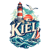 Kiel Leuchtturm Segelboot Ostsee