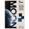 Mondbahn-Typografie-Poster