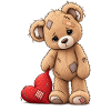 Niedlicher Teddy mit Herz