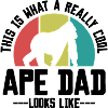 Affe Papa Spruch Retro Style