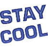 Bleib cool 3D-Retro-Text