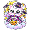 Halloween-Zaubererkatze