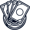 TCG Kartenblatt Hand Grafik