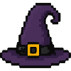 Pixel Hexenhut Purple