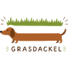 Grasdackel im Grashügel-Design