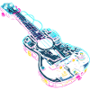 Ukulele Grafik Retro-Look