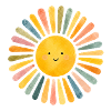 Sonne in Regenbogenfarben