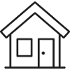Haus-Startlinie-Symbol