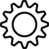 Industrial Gear Zahnradlinien-Ikone