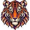 Farbenfroher Tiger