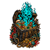 Blaues Flammen-Tresor