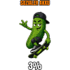 Gurken Rider Skateboard Grafik
