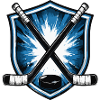Hockey Shield mit gekreuzten Schlägern