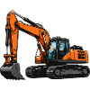  Bagger auf Baustelle