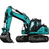 Teal Bagger Illustration