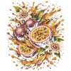 Passionsfrucht Exotische Maracudja Spritzkunst