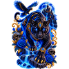 Cyber Panther mit blauer Aura