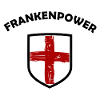 Rotes Franken Kreuz im Schild