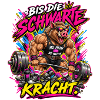 Muskel-Schwein im Neon-Power-Stil