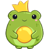 Königlicher Froschprinz mit Krönchen - Märchen