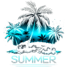 Neon Palm Summer Glow