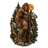 Bigfoot im Mondlichtwald