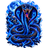 Blaue Neon Kobra