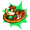 Sehr frische Pizza