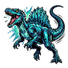 Blauer Spinosaurus