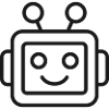 KI-Roboter-Kopfzeilen-Symbol