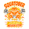 Kürbis-Kraft Squatober Fitness-Design