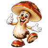 Lustiger Pilz