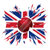 Britische Cricket-Union Jack Splat