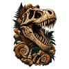 Dinosaurenkopf Fossil-Look