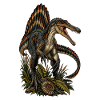 Bunter Segel Dino im Dschungel