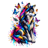 Wolf Schmetterlinge Splash Effect