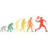 Tennisspieler Evolution für den Tennisplatz