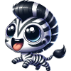 Zebra Euphorisch Lustiger Cartoon