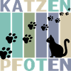 Katzen Pfoten Retro Design