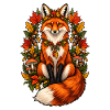 Herbstfuchs im Herbstlaub