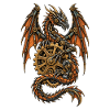 Steampunk Drache mit Zahnrädern