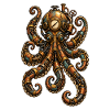 Steampunk Oktopus Uhrwerk