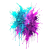 Cyber Splatter Digitale Tintenfusion