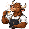 Stier mit Latte Macchiato – Sternzeichen
