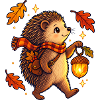 Igel mit Eichellaterne