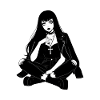 Schwarze Gothic Diva
