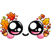 Kawaii-Herbst-Paar-Lächeln